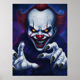 Skrämmande Clownaffisch Poster
