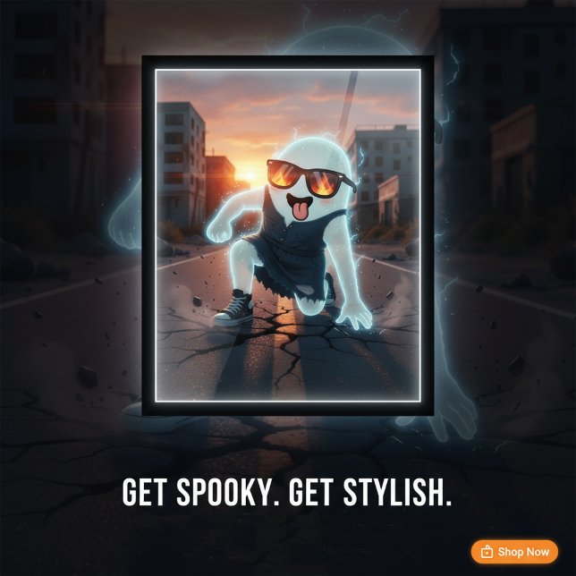 Skrämmande Coola Spöken Roligt & Sött Halloween Poster (Skapare uppladdad)