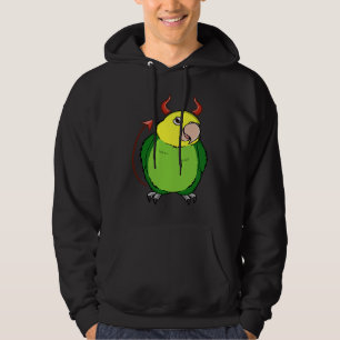 Skrämmande Devil Kostym Papegoja I Dubbel Gulhuvad Hoodie