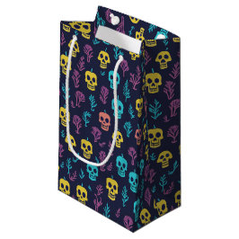 Skrämmande Dia De Los Muertos Färgglatt Skalle Mön