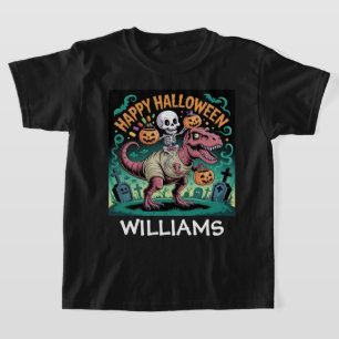 Skrämmande Dino Ryttare – Skelett på Mumi T-Rex T Shirt