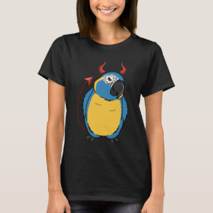 Skrämmande Djävulsk Kostym Papegoja I Blåstrupig A T Shirt