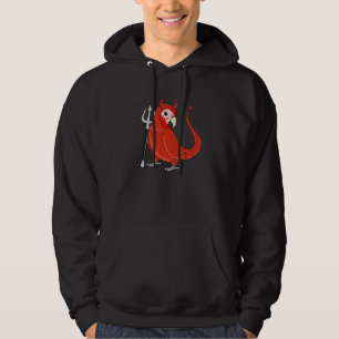 Skrämmande Djävulskdräkt Papegoja I Grönvingad Ara Hoodie