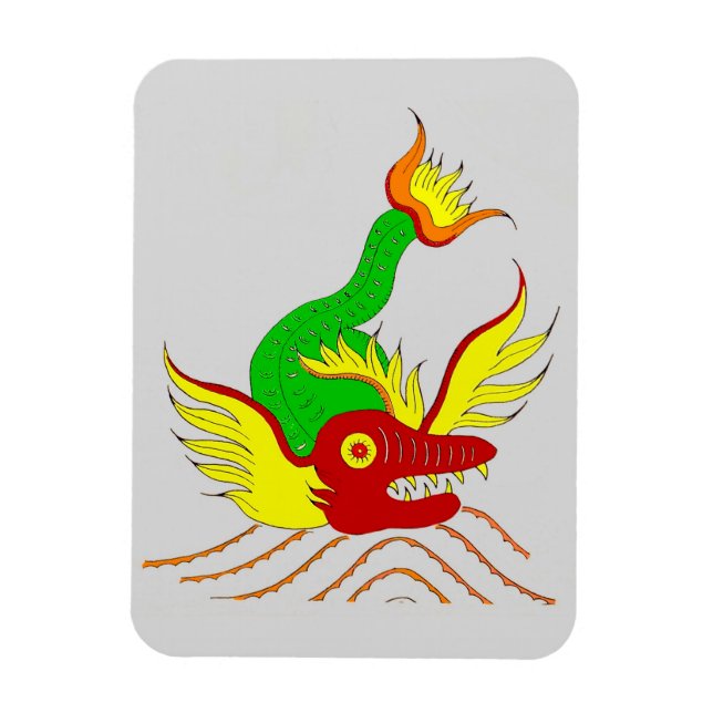 skrämmande drake magnet (Vertikal)