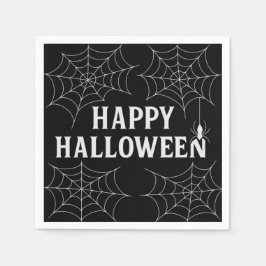 Skrämmande drycker Gott Halloween Spindelnät Spöka Pappersservett