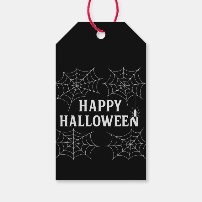 Skrämmande drycker Gott Halloween Spindelnät Spöka Presentetikett (Baksidan)