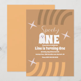 Skrämmande En Groovy Ghost Halloween Födelsedag Br Inbjudningar