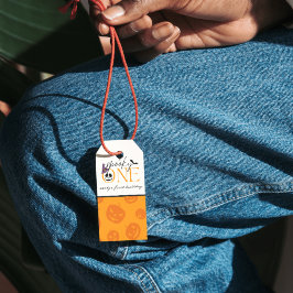 Skrämmande en Halloween 1-års födelsedag Presentetikett