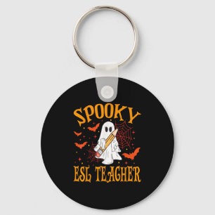 Skrämmande Esl-lärare Spöke Roligt Halloween Skola Nyckelring