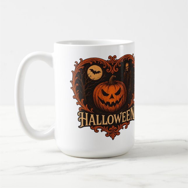 Skrämmande estetisk Halloween klassisk mugg 15 oz  (Vänster)