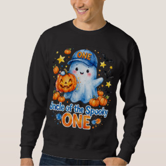 Skrämmande ETT Farbror Tröja - Blå Spöke Halloween Lång Ärmad Tröja