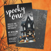 Skrämmande ett Halloween 1-års födelsedag