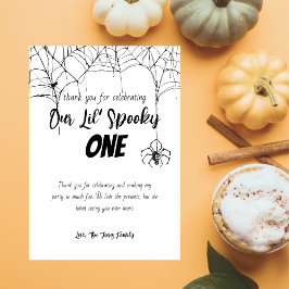 Skrämmande ett | Halloween 1-års födelsedag | Skrä Tack Kort