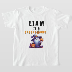 Skrämmande ett Halloween 1-års födelsedags T-shirt