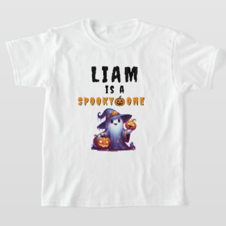 Skrämmande ett Halloween 1-års födelsedags T-shirt