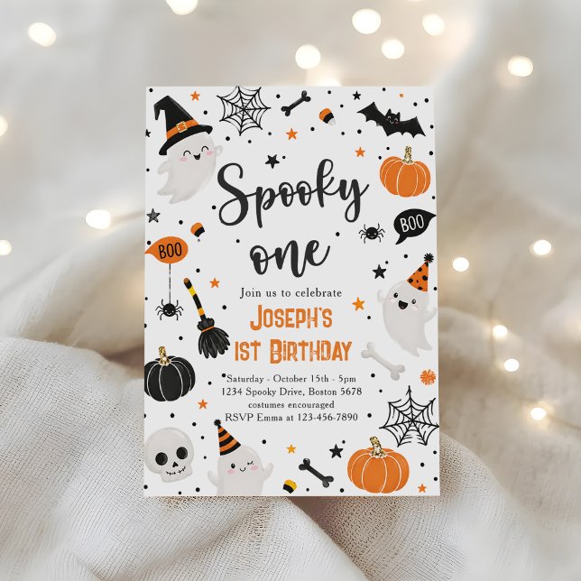 Skrämmande ett Halloween födelsedag Inbjudningar (Skapare uppladdad)