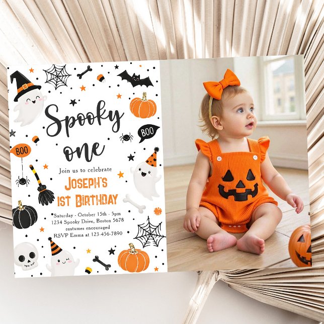 Skrämmande ett Halloween födelsedag Inbjudningar (Skapare uppladdad)