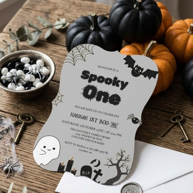 Skrämmande ett Halloween födelsedagsfest för ettår (Skapare uppladdad)