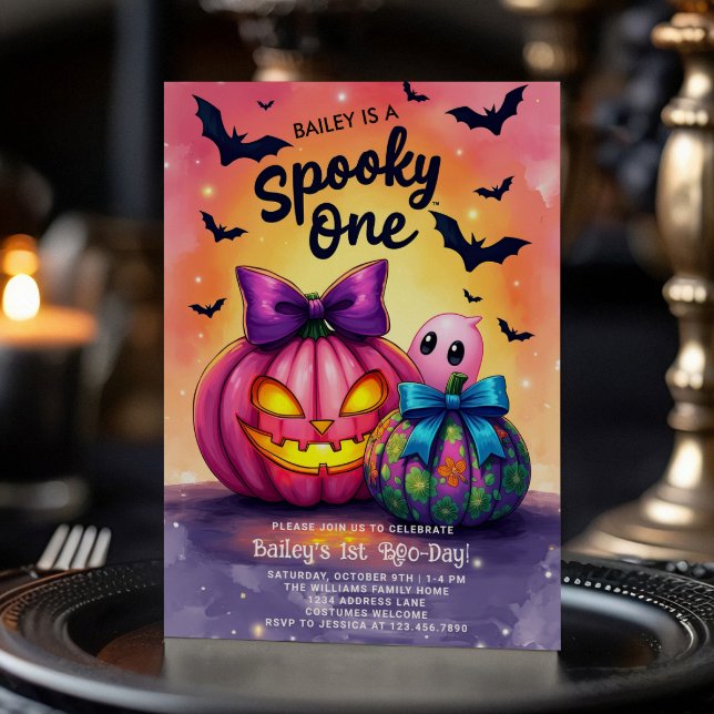 Skrämmande ett Halloween födelsedagsinbjudan Inbjudningar (Skapare uppladdad)