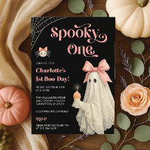 Skrämmande ett Halloween Första Födelsedagsinbjuda