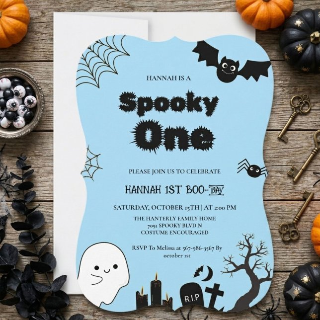 Skrämmande ett Halloween förstagångsfödelsedagsfes (Skapare uppladdad)