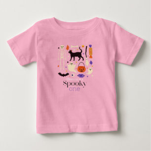Skrämmande ett Halloween-motiv Rosa 1-årsdag T Shirt
