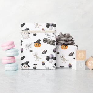 Skrämmande ett Halloween söta bebisar barn Presentpapper