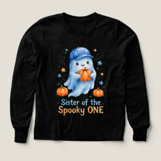 Skrämmande ETT Syskon Tröja - Blå Ghost Hallowee