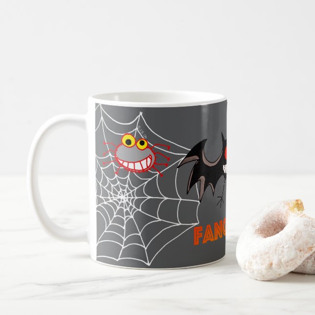Skrämmande Fangtastisk Halloweenfest Kaffemugg (Med munk)