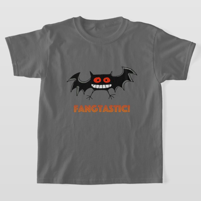 Skrämmande Fangtastisk Halloweenfest T Shirt (Laydown)