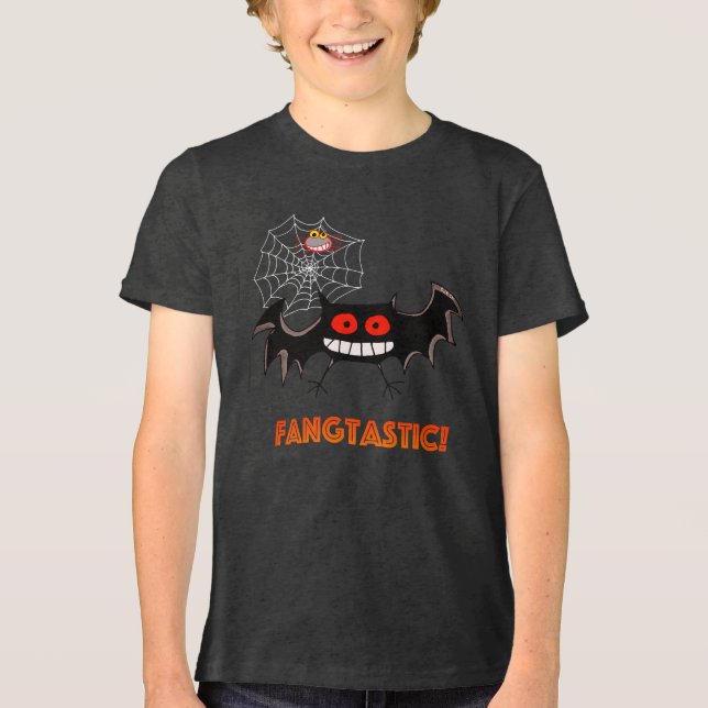 Skrämmande Fangtastisk Halloweenfest T Shirt (Framsida)
