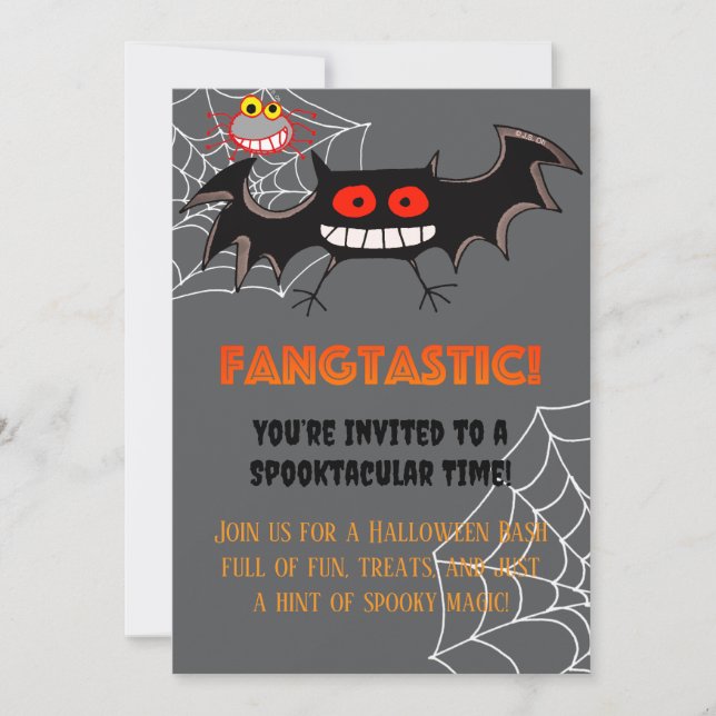 Skrämmande fantastisk Halloweenfest Inbjudningar (Framsida)
