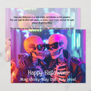 🌈🎃Skrämmande & fantastisk HBT-kort Inbjudningar