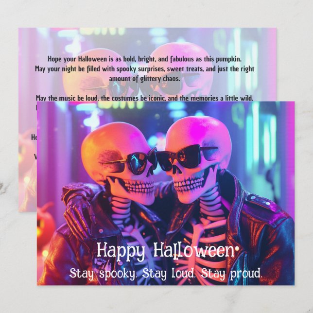 🌈🎃Skrämmande & fantastisk HBT-kort Inbjudningar (Fram/baksida)