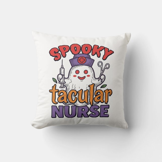 Skrämmande fantastisk sjuksköterska Halloween-spök Kudde (Framsida)