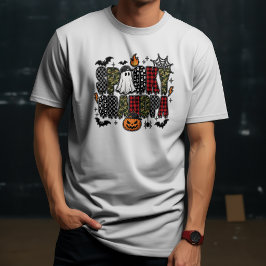 Skrämmande farfar Halloween | Kamouflage Randig Bl T Shirt