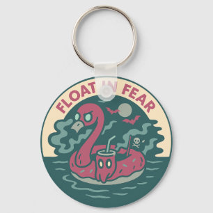 Skrämmande Flamingo Pirat Nöje Nyckelring