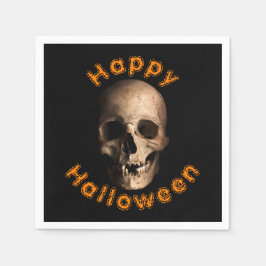 Skrämmande förmultnad dödskalle God Halloween Pappersservett