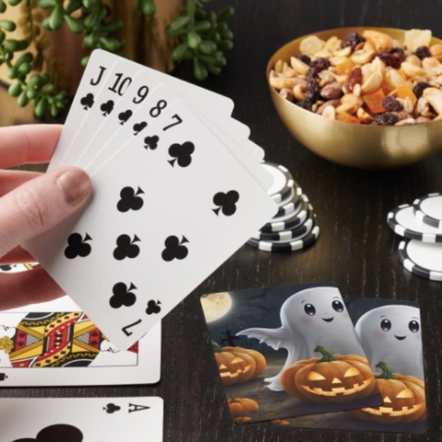 Skrämmande förtjusning: Spöklik Halloween-skul Casinokort (Poker cards easy to shuffle, smooth card stock. Dimensions: 2.5" x 3.5”. )