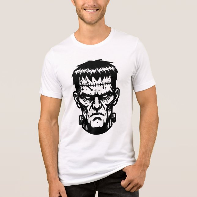 Skrämmande Frankenstein-illustration T Shirt (Framsida)