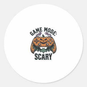 Skrämmande Gamer Tröja Vintage Halloween Kontroll Runt Klistermärke