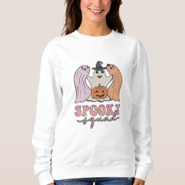Skrämmande gäng Halloween T Shirt (Framsida)