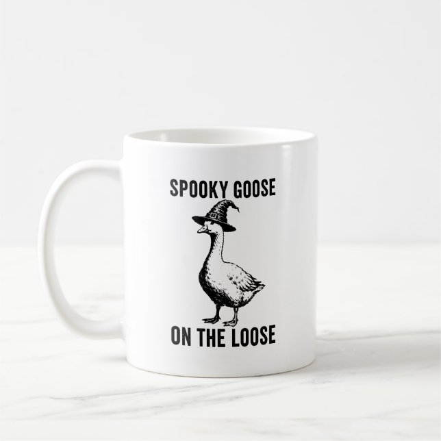 Skrämmande gås lös på Halloween Kaffemugg (Vänster)