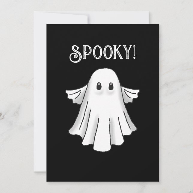 Skrämmande Glad Halloween-kort Inbjudningar (Framsida)
