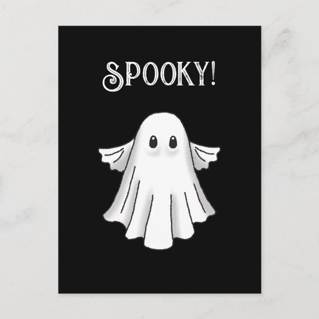 Skrämmande Glad Halloween Vykort (Framsida)