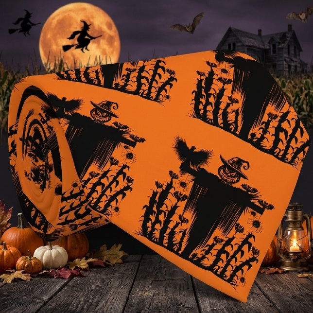 Skrämmande Goth Halloween Fågelskrämma Pumpa Majsf Slips (Skapare uppladdad)
