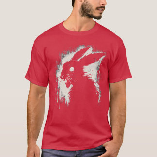 Skrämmande Goth Kanin Skräck Kanin Weirdcore Kanin T Shirt
