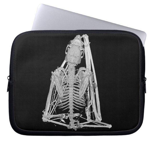 Skrämmande gotisk fladdermus-skelett laptop sleeve (Framsidan)
