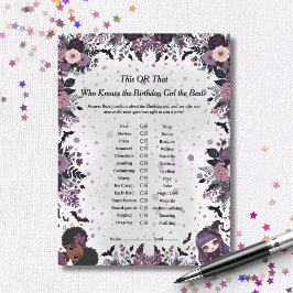 Skrämmande gotisk födelsedagsflicka Det här eller  Julkort