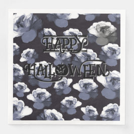 Skrämmande gotiska rosor Glad Halloween Blommig Pappersservett